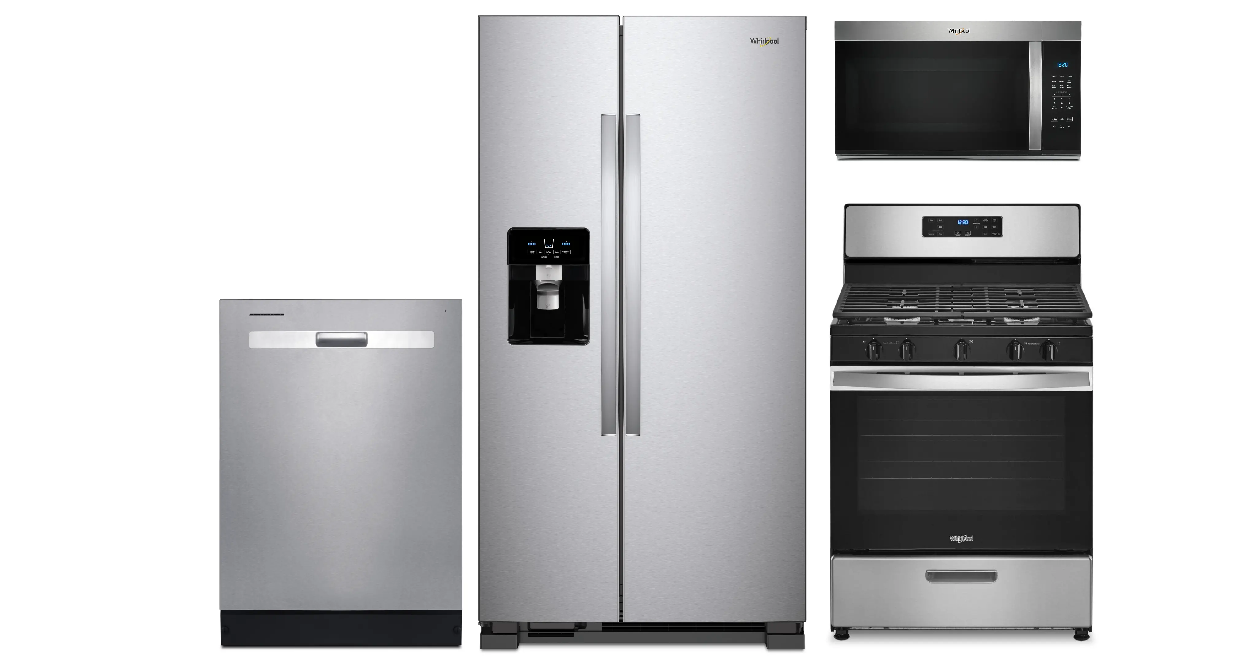 .WHP-FPS-325-GAS-PKG Whirlpool 4 Piece Gas Kitchen Appliance Package - Stainless Steel-1