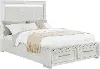Metro White Queen Storage Bed