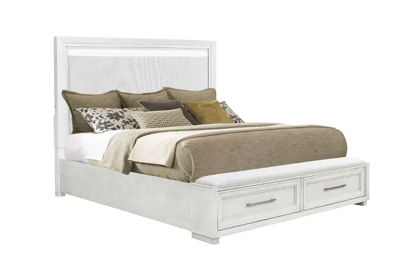 Metro White King Storage Bed