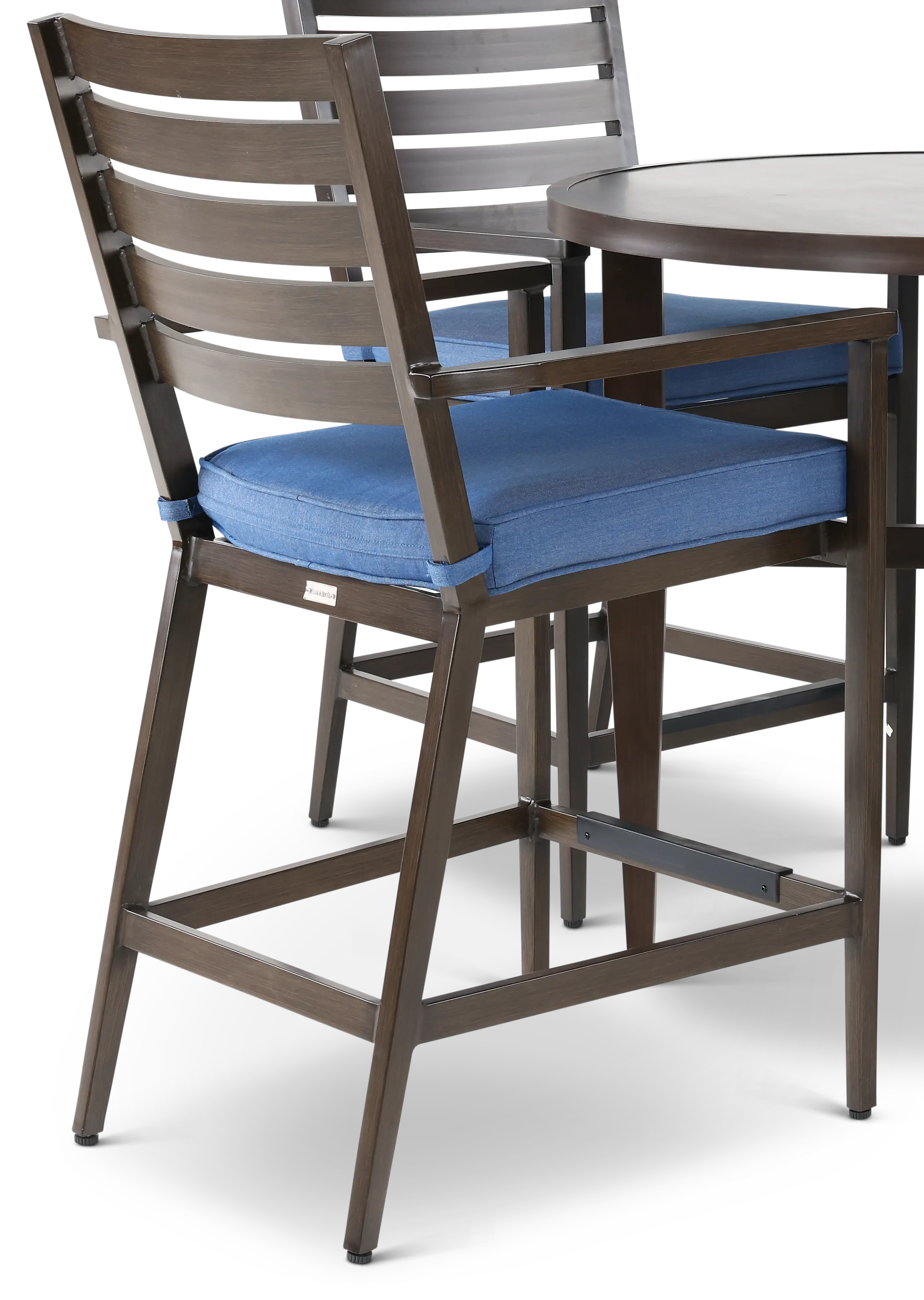 Adeline 5 Piece Blue Stool and Pub Table Patio Set-5