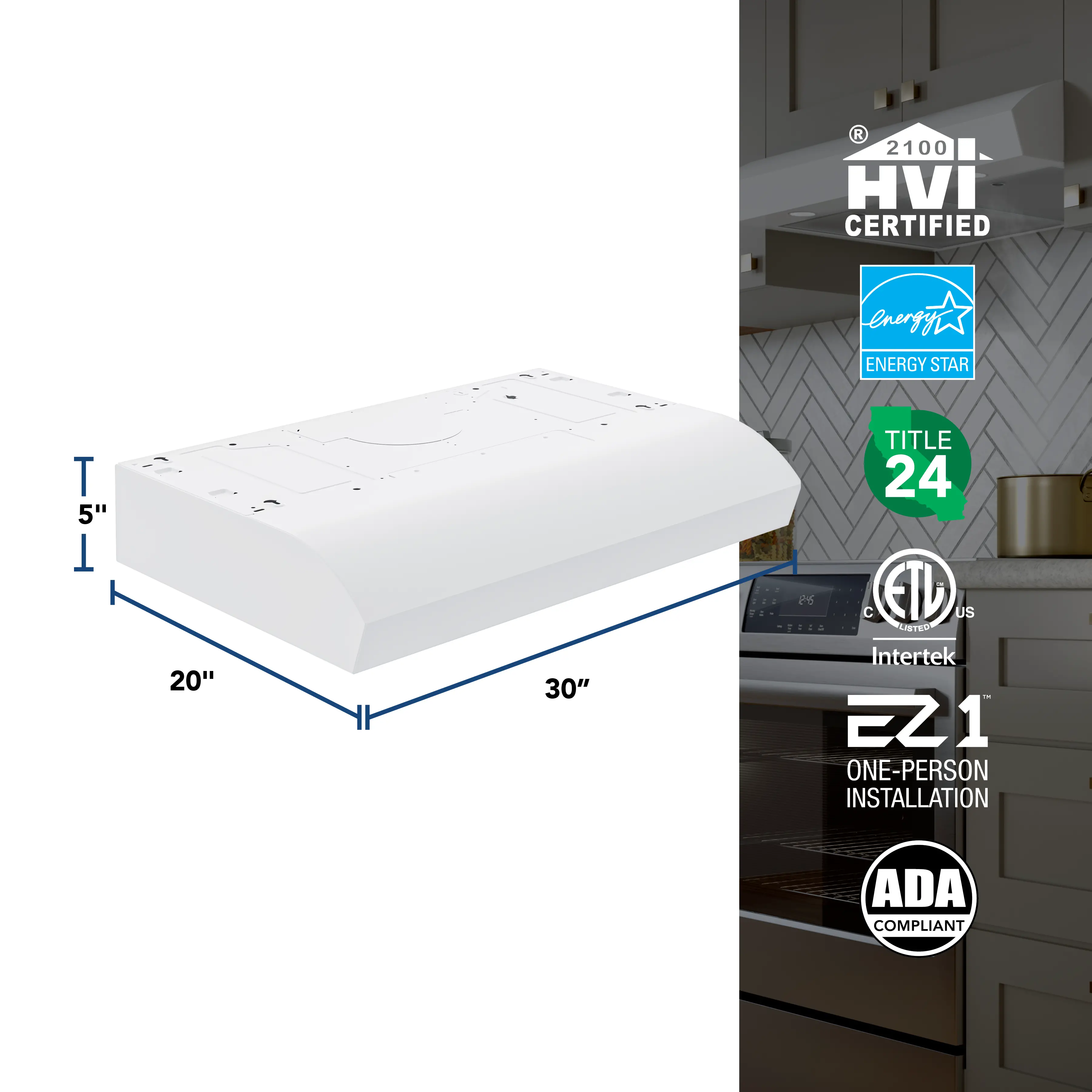 MTR1303WW Broan 30  Under Cabinet Range Hood - White-3