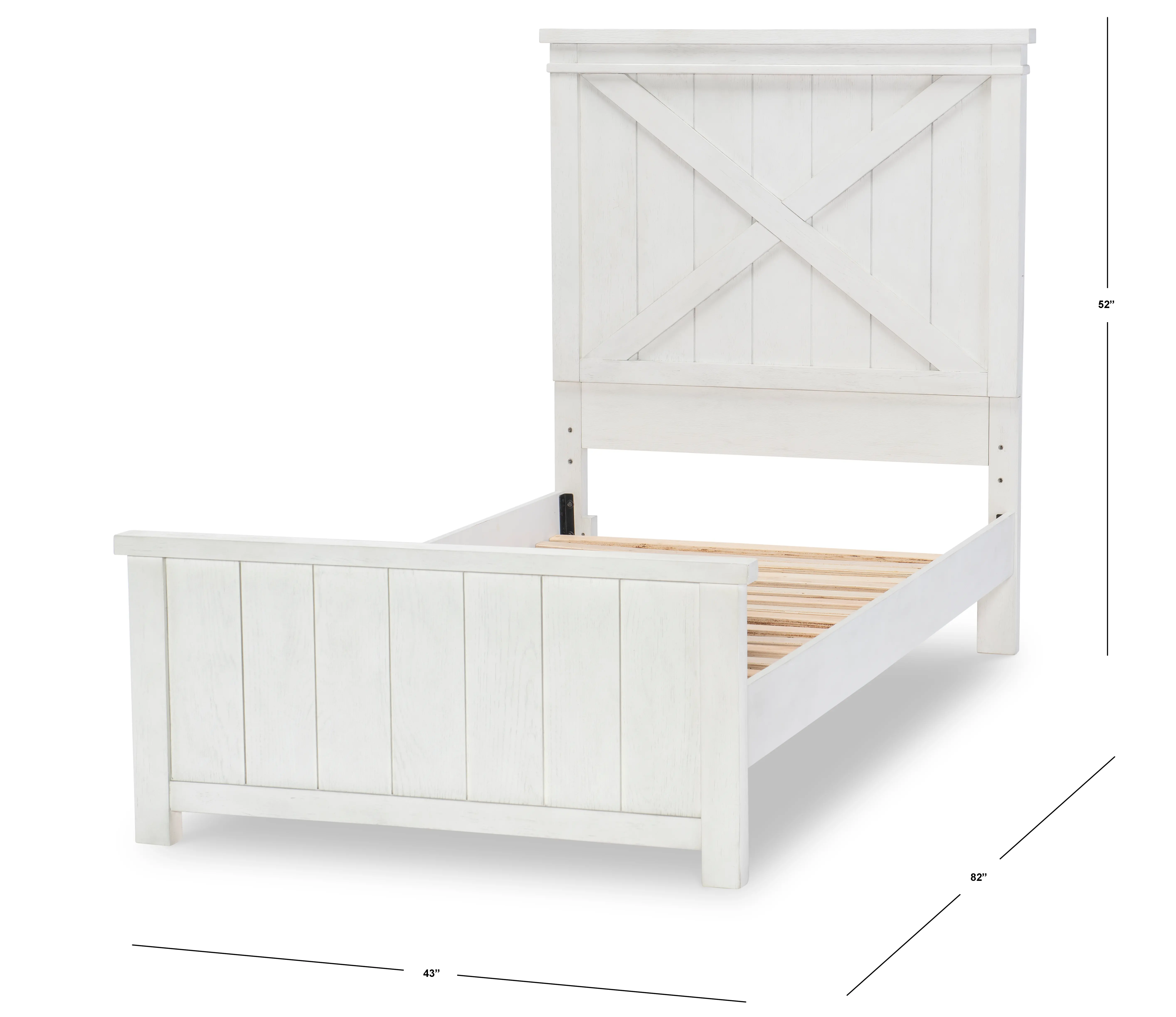 Flatiron White Twin Bed-3