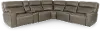 Naples Forest Gray 6 Piece Power Reclining Sectional