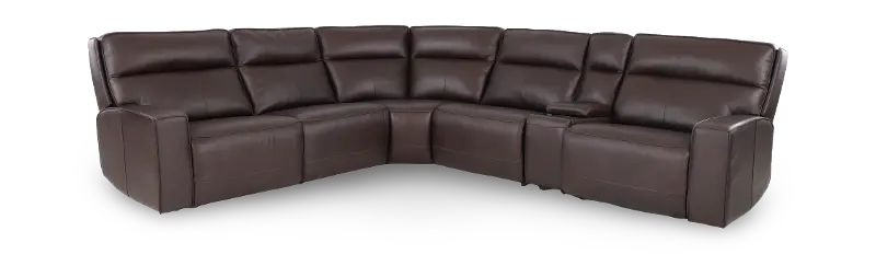 Naples Cafe Brown 6 Piece Power Reclining Sectional