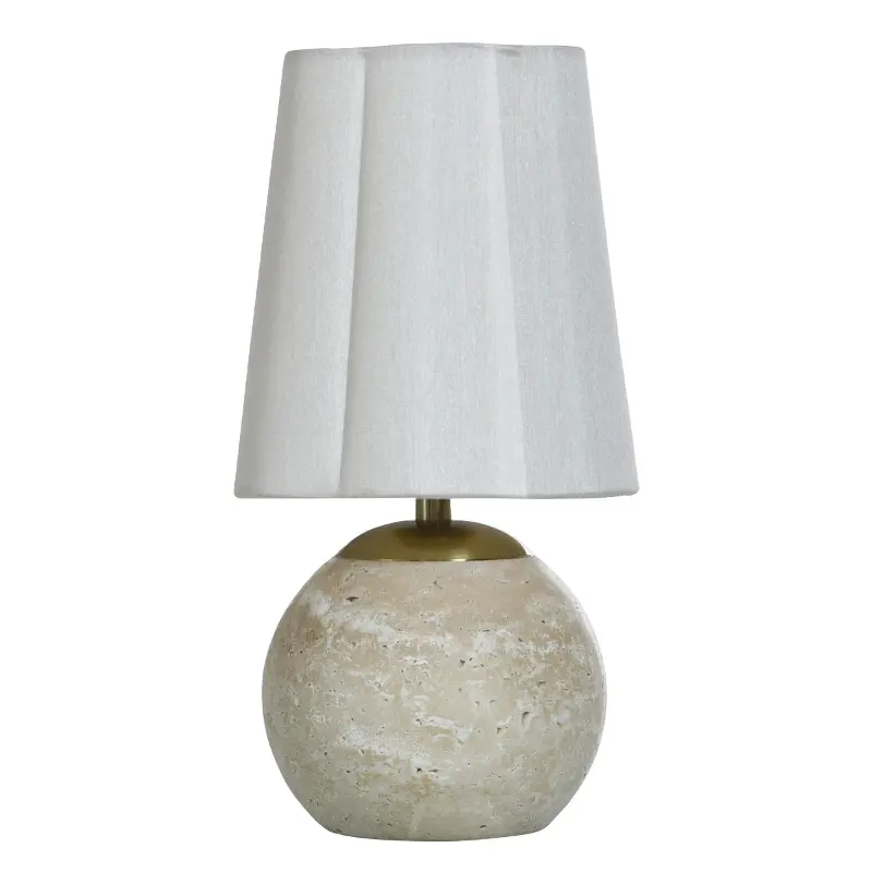 Tamara Day Stone and Brass Table Lamp