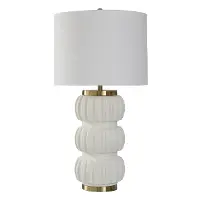 Satin Halifax and Gold Ceramic Table Lamp
