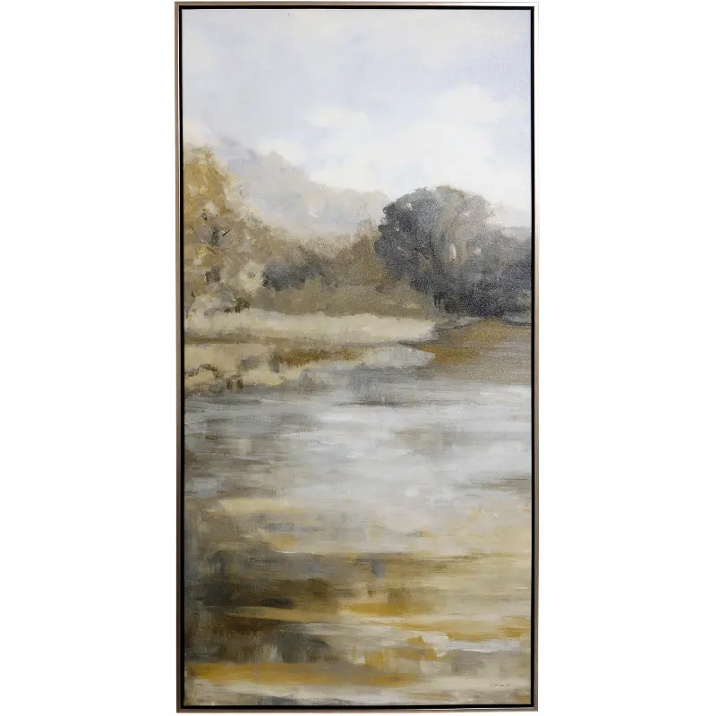 Summer View Option 1 Print Framed Canvas