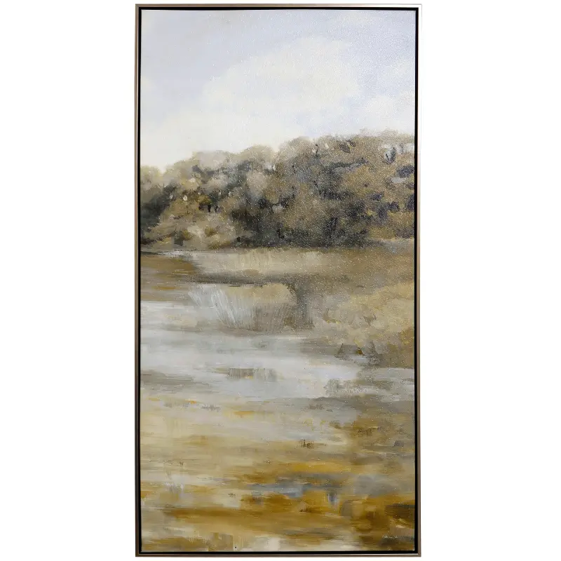 Summer View Option 2 Print Framed Canvas