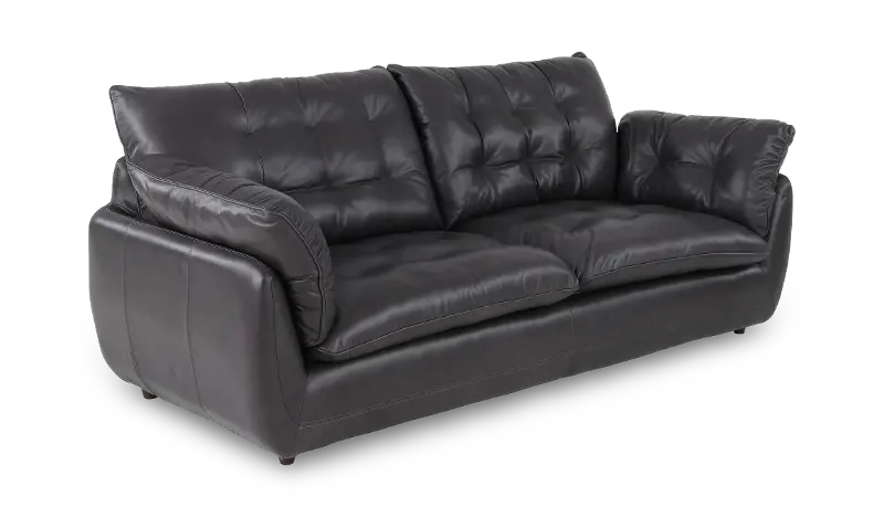 Sterling Gray Leather Sofa