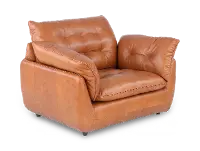 Sterling Brown Leather Chair and a Half
