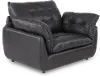 Sterling Gray Leather Chair and a Half