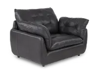 Sterling Gray Leather Chair and a Half