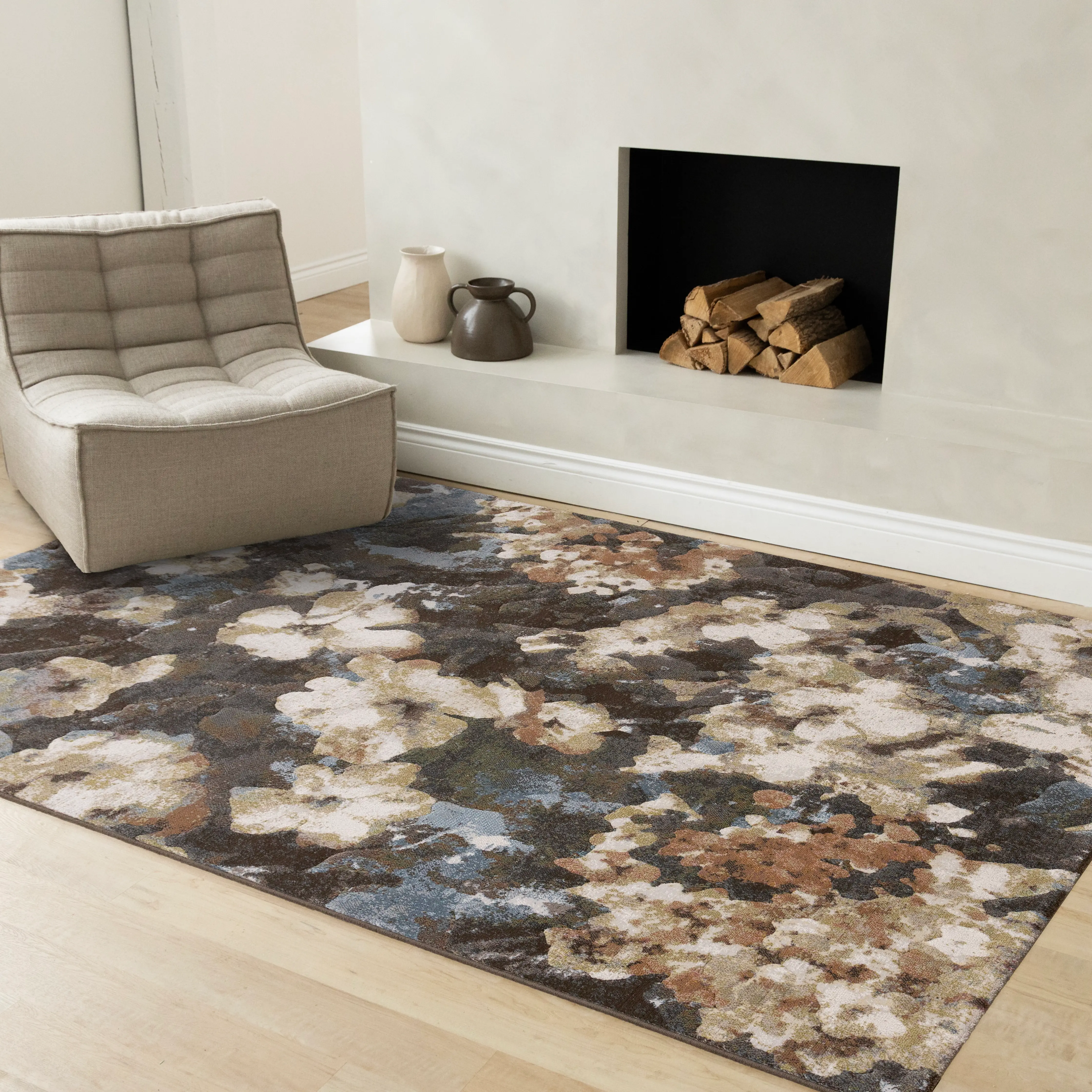 Aurora 5 x 8 Multicolor Elegant Floral Area Rug-2