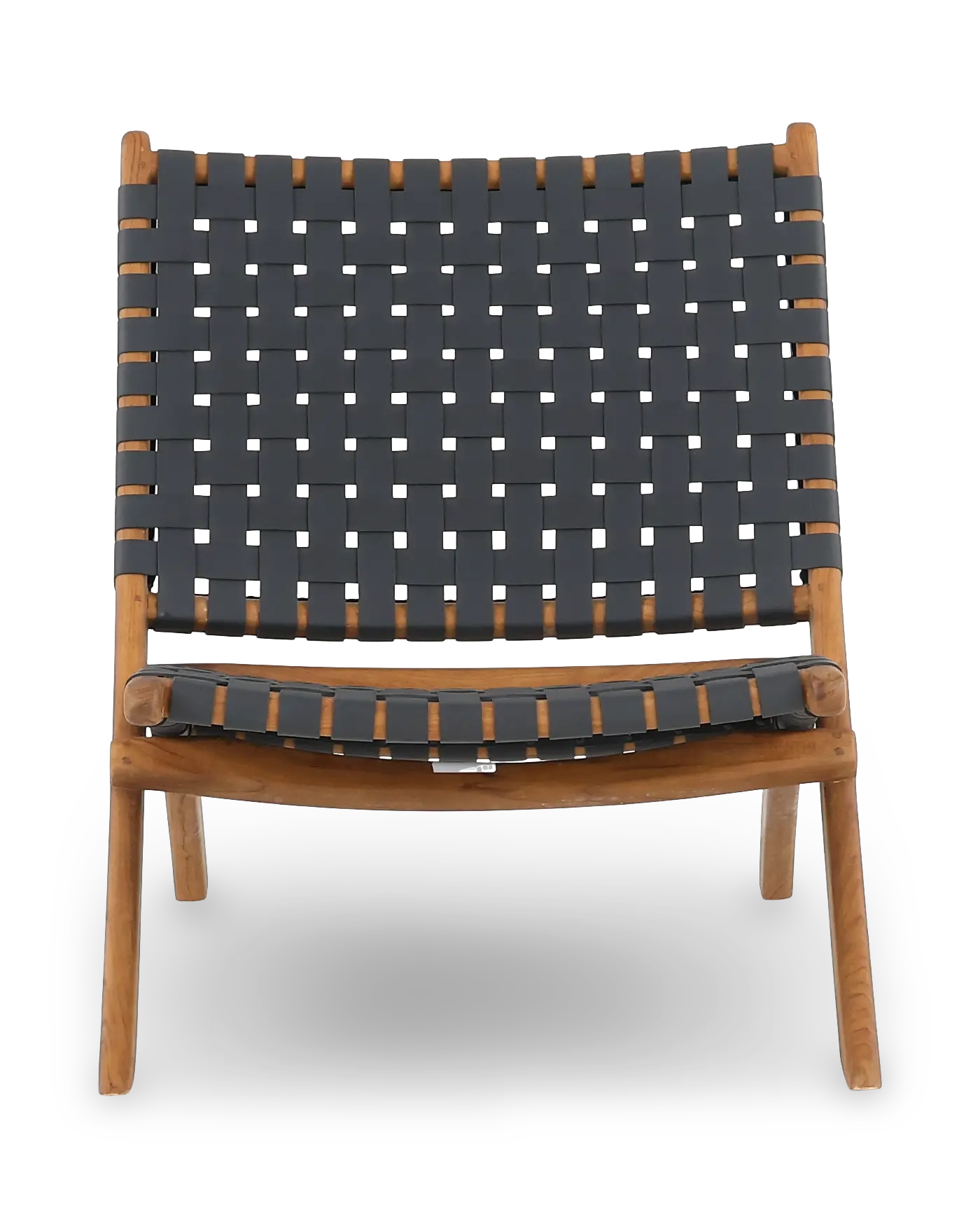 Woven Leather Black Folding Chair-4