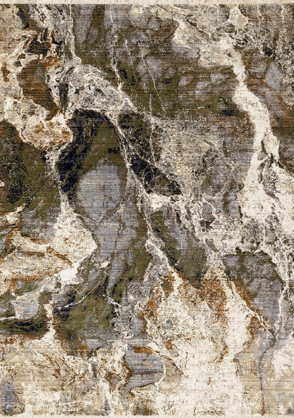 Serene 8 x 10 Distressed Sage Marble Area Rug