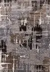 24037123240320 Maya 8 x 10 Gray Brown Abstract Frieze Area Rug
