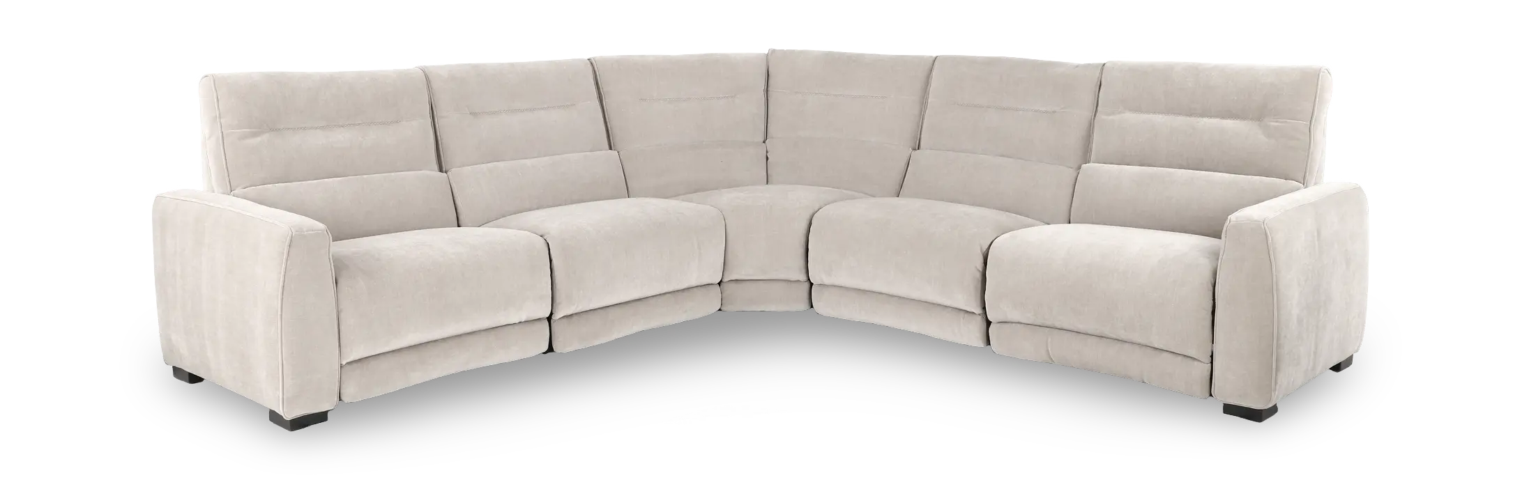 Cloud Tan 5 Piece Power Reclining Sectional-1
