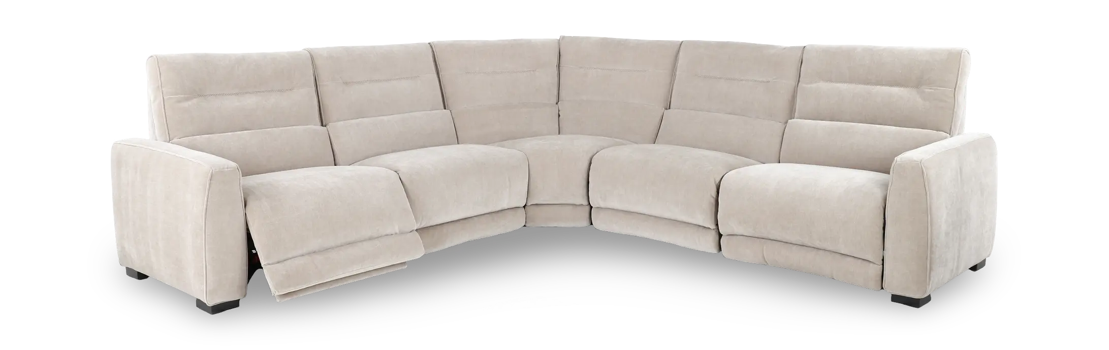 Cloud Tan 5 Piece Power Reclining Sectional-4