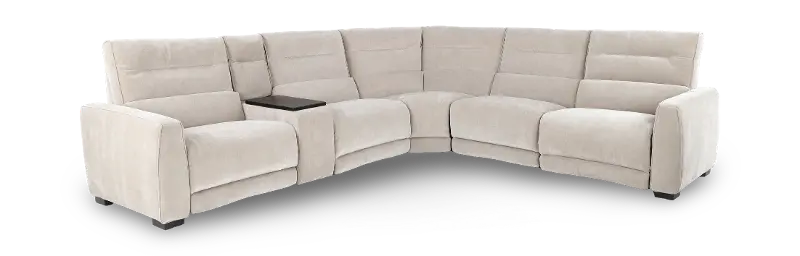 Cloud Tan 6 Piece Power Reclining Sectional