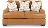 DOFLOV/BROWN Dodge Brown Leather Loveseat