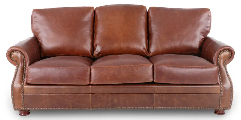 Polo Brown Leather Sofa