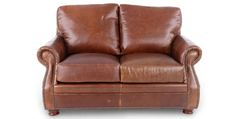 Polo Brown Leather Loveseat