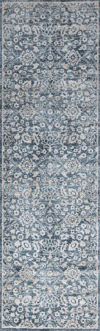 A181-BL-2.6X8-ASH310 Bryce Blue Transitional Runner Rug
