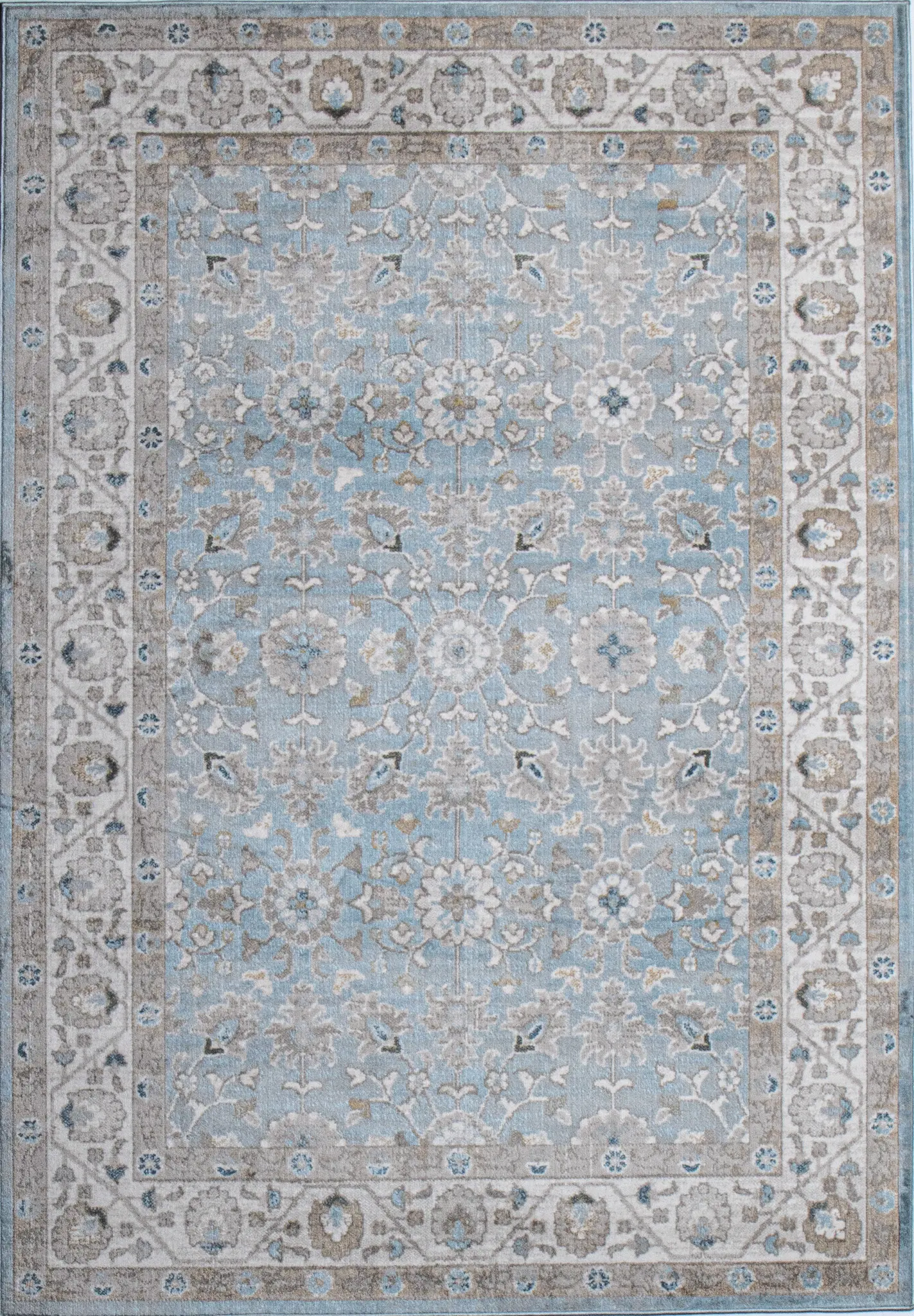A181-LBL-4X6-ASH313 Bonny Light Blue Transitional 4 x 6 Area Rug-2