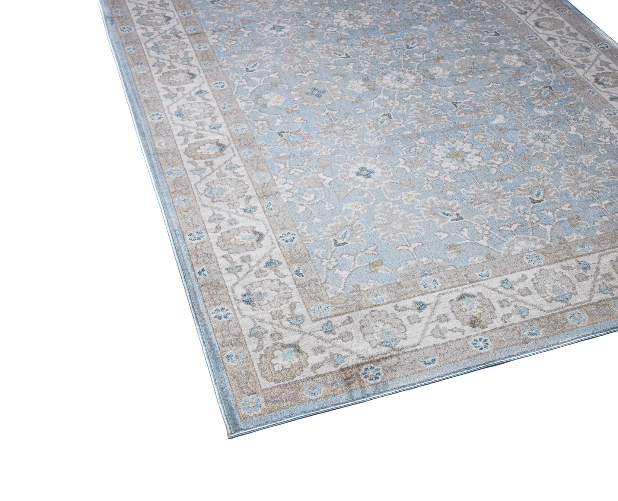 A181-LBL-4X6-ASH313 Bonny Light Blue Transitional 4 x 6 Area Rug-4