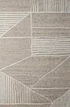 R130-BE-4X6-LC186 Rebekah Beige Striped 4 x 6 Wool Area Rug