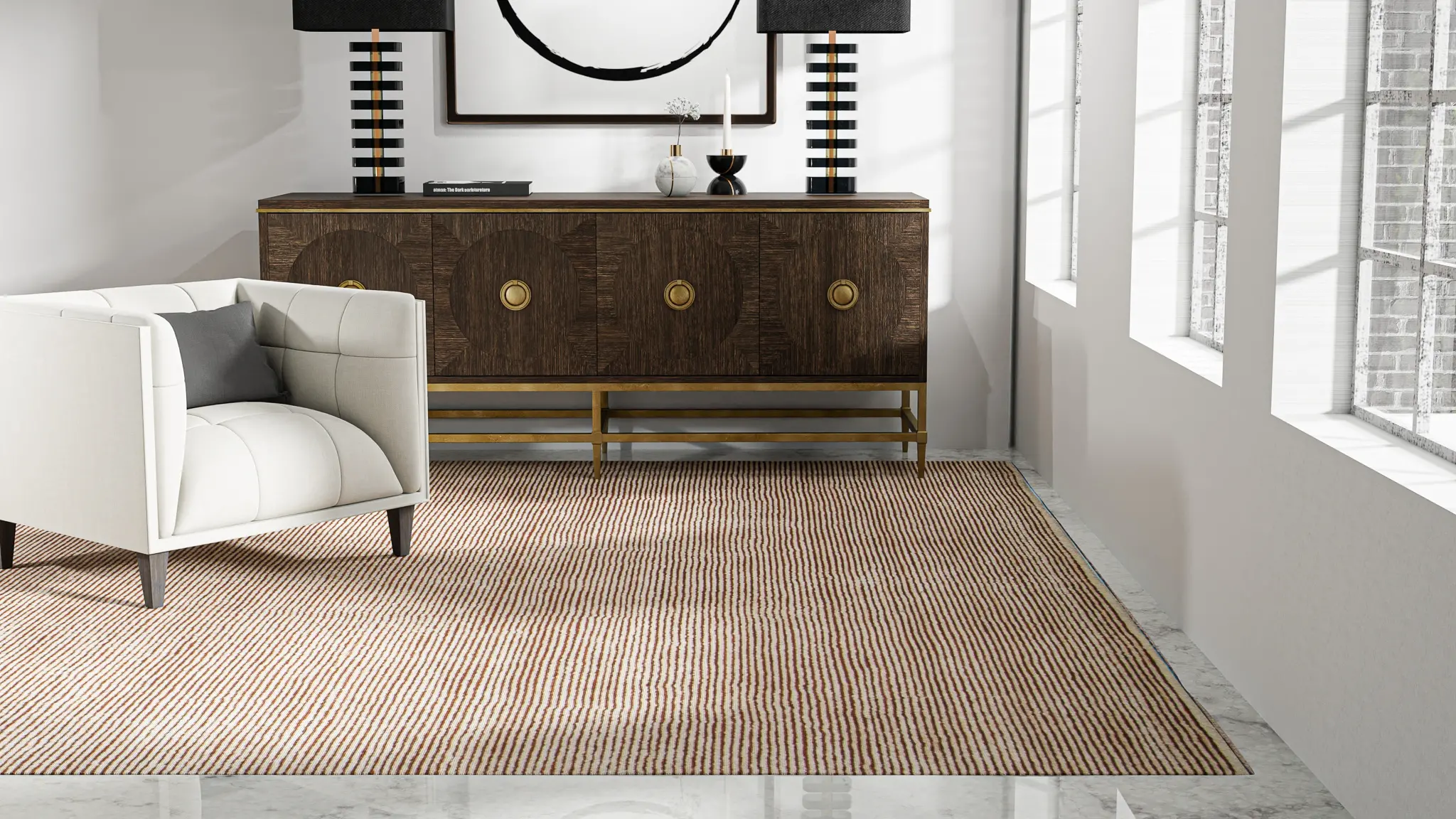 S176-BECIN-8X10-ALM211 Janis 8 x 10 Cinnamon Wool Area Rug-2
