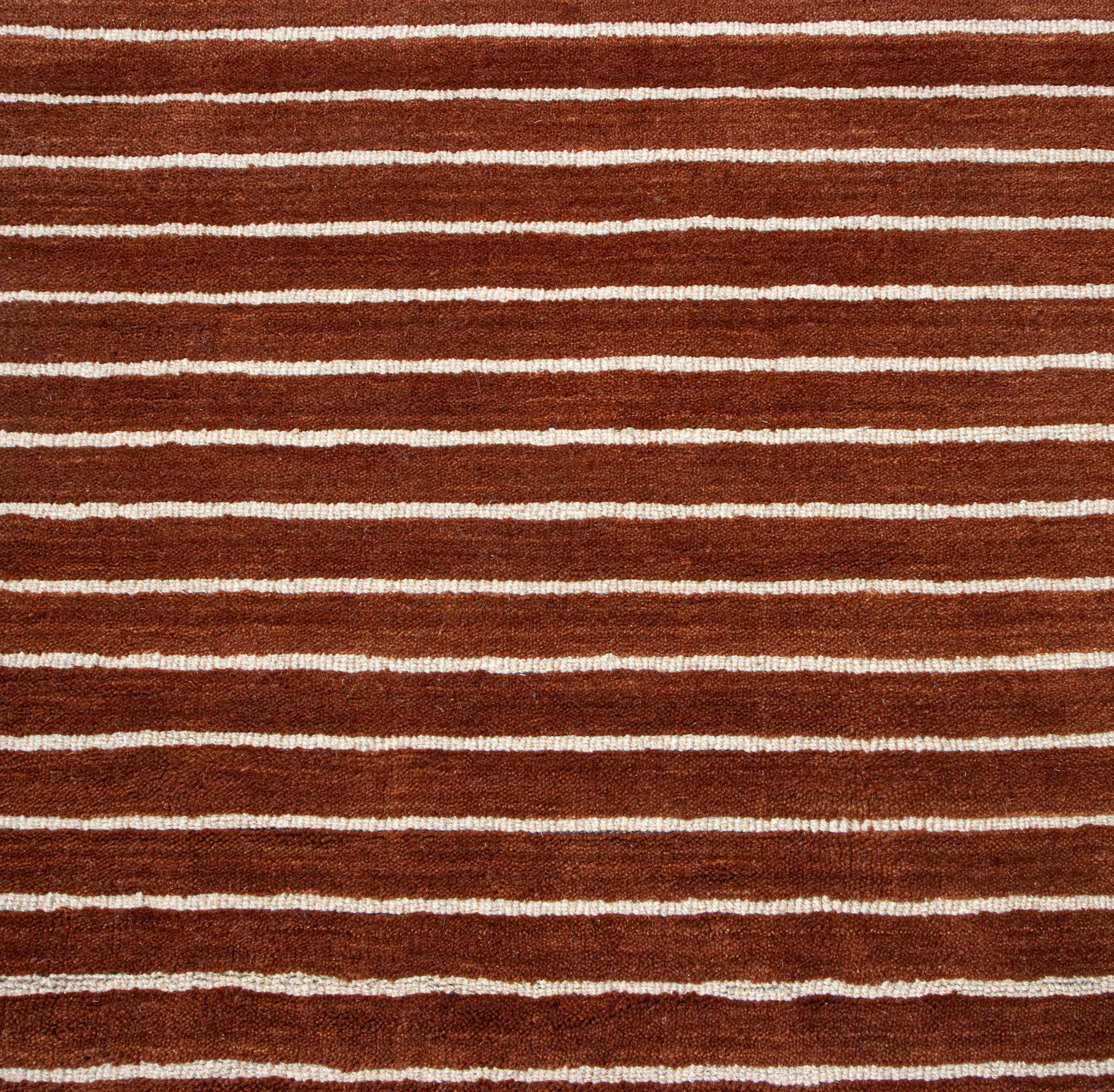 S176-HEN-9X12-ALM71 Brentwood 9 x 12 Henna Red Stripe Area Rug-6
