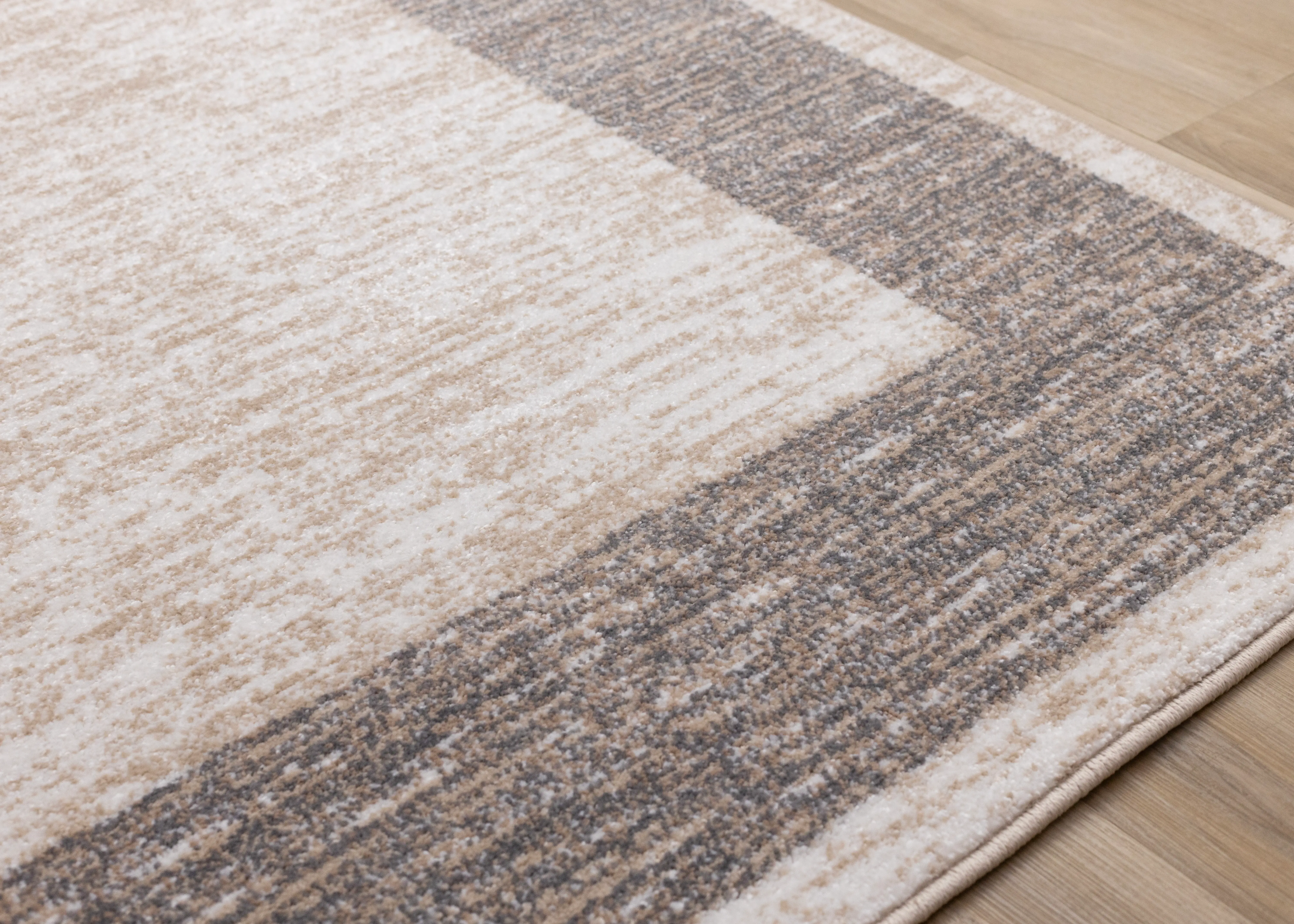 Century 7 x 10 Beige and Gray Border Area Rug-4