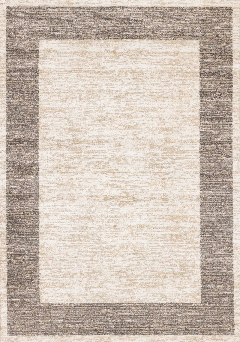 Century 8 x 11 Beige and Gray Border Area Rug