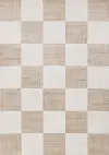 Century 5 x 8 Beige and Cream Checkered Area Rug