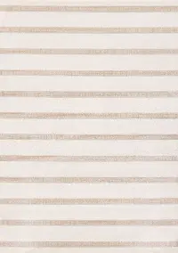 Century 5 x 8 Cream and Beige Striped Area Rug