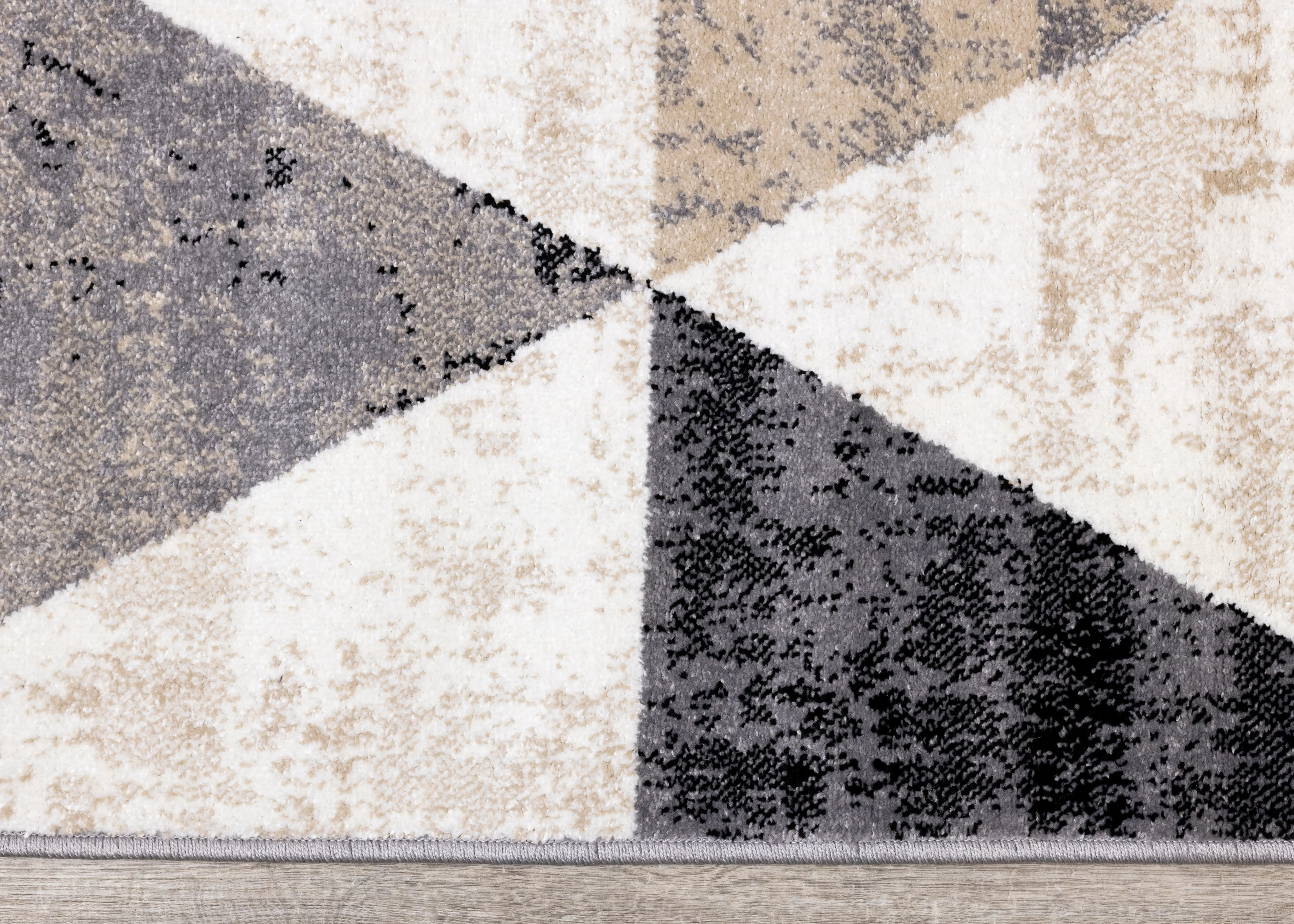 Century 8 x 11 Cream and Gray Geometric Area Rug-5