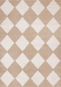 Century 5 x 8 Beige and Cream Diamond Area Rug