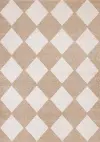 Century 8 x 11 Beige and Cream Diamond Area Rug