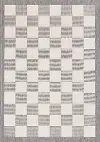 Jasper 8 x 11 Gray and Ivory Checkered Outdoor Rug