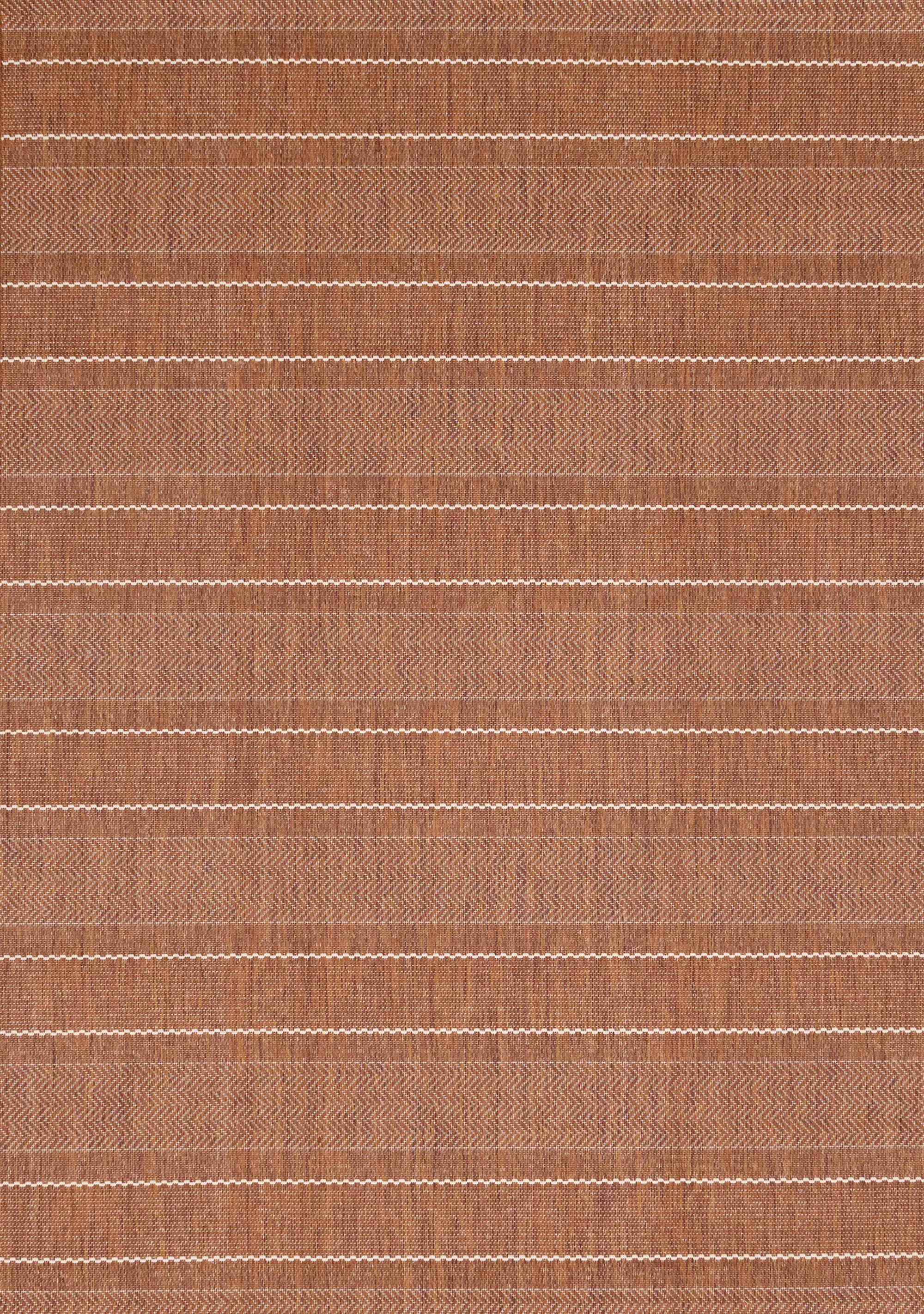 Jasper 7 x 10 Terracotta Striped Outdoor Rug-1