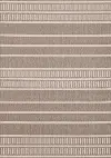 Jasper 7 x 10 Taupe and Cream Striped Outdoor Rug
