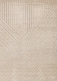 Oskar 8 x 11 Beige Striped Angles Area Rug