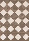 Leo Brown and Cream Diamond 7 x 10 Area Rug