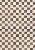 Leo Brown and Cream Checkered 7 x 10 Area Rug