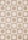 Leo Beige and Cream 8 x 11 Mid Century Modern Area Rug