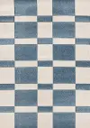 H824/6242 240320 Folio Blue and White Geometric 8 x 11 Area Rug
