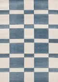 Folio Blue and White Geometric 8 x 11 Area Rug