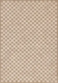 Himalaya Taupe Checkered 5 x 8 Area Rug