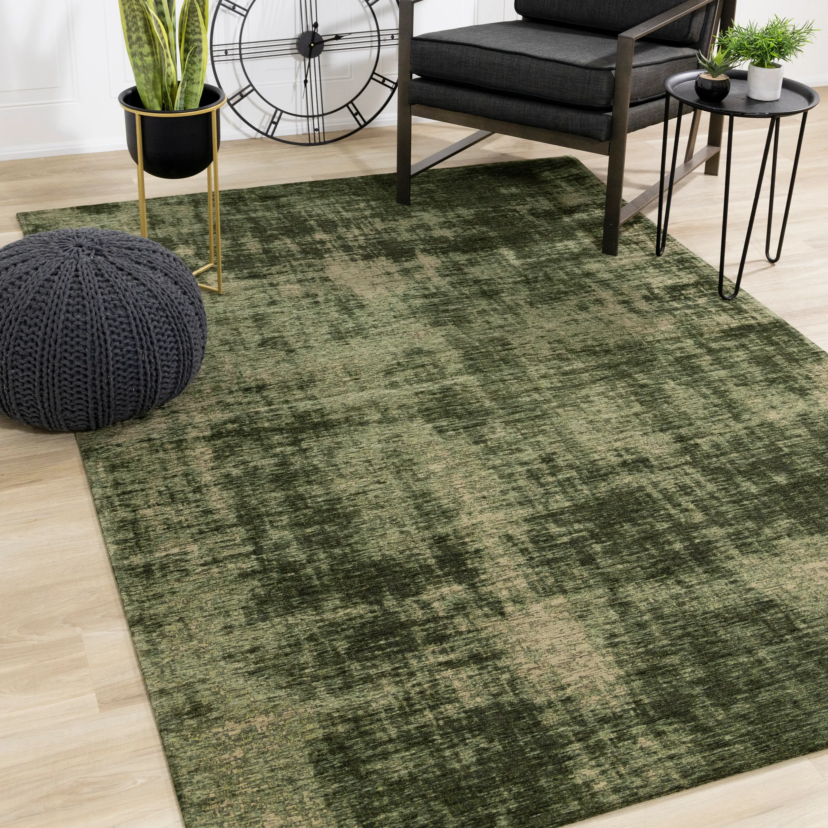 Cathedral Dark Green 8 x 11 Area Rug-2